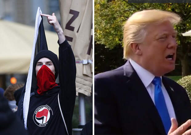 Антифа и исламисты против Трампа