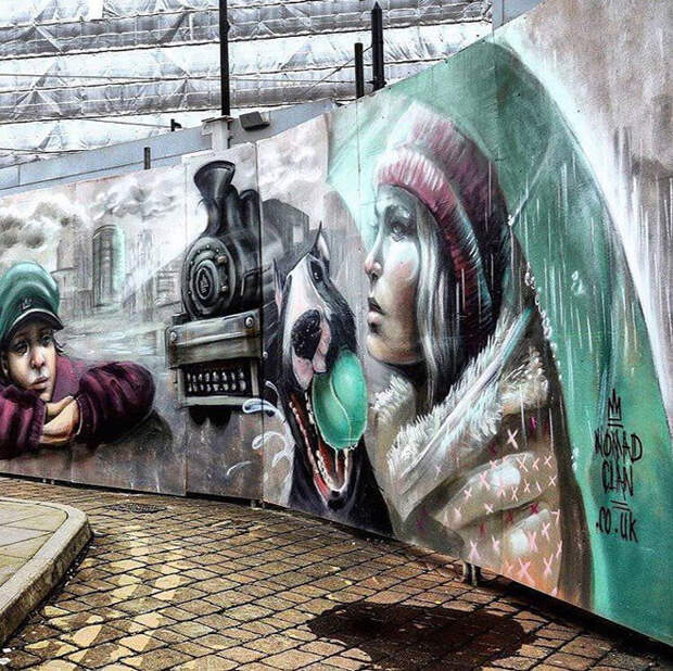 Nomad Clan (Великобритания) в мире, граффити, интересное, искусство, подборка, стрит-арт, уличное искусство