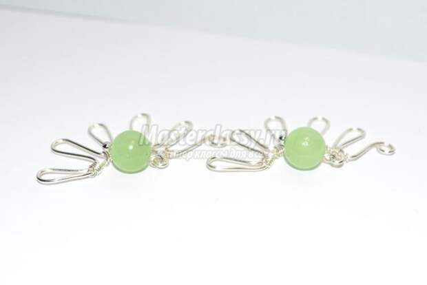 wire Wrap. Серьги из проволоки с ониксом