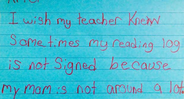 I Wish My Teacher Knew