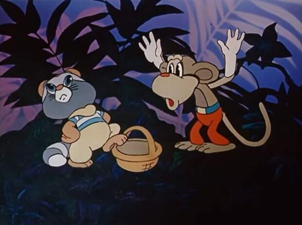 Кадр из мультфильма "Крошка Енот". СССР, "Союзмультфильм", 1974