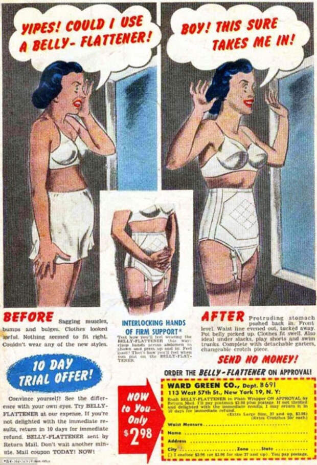Образ идеальной женщины 20 века в старых газетах, рекламах и журналах