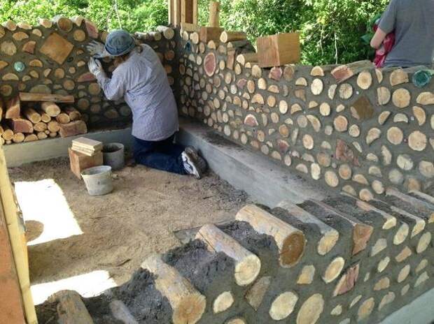 Строительство домов из дров и глины