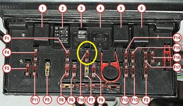предохранитель панели приборов ваз 2107 нового образца 