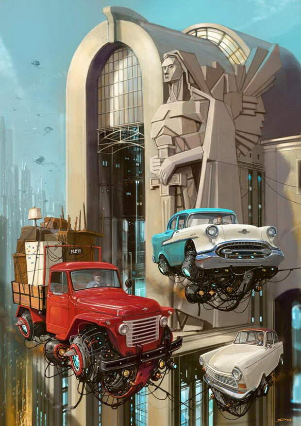 Летающие машины в иллюстрациях Alejandro Burdisio Летающие машины в иллюстрациях Alejandro Burdisio