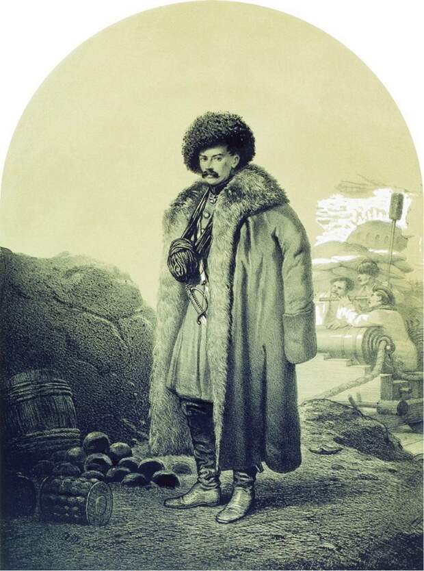 В.Ф.Тимм «Портрет генерала Хрулёва» Литография. 1855 год