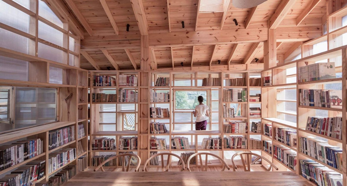 Книжный дом в китайской горной деревне