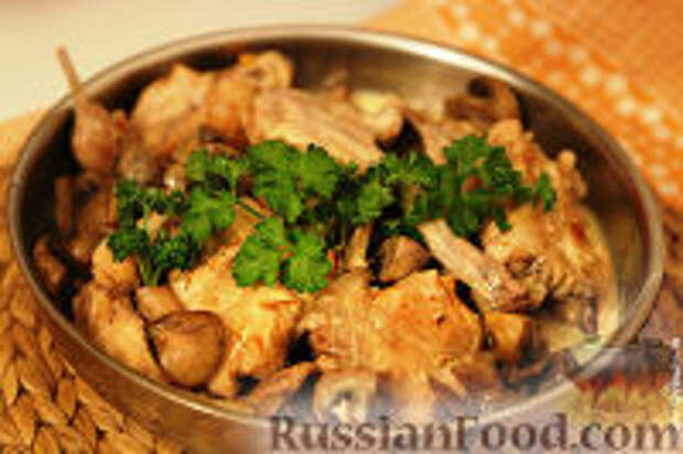 Фото к рецепту: Кролик тушеный по-эльзасски