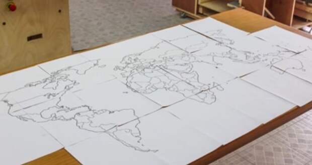 Карта мира на стену своими руками