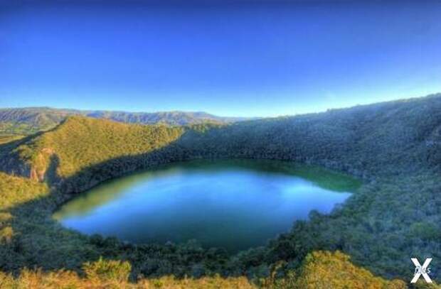 Озеро Гуатавита, которое служило индейцам главным местом поклонения богам