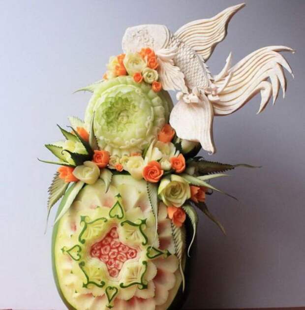 Резьба по фруктам и овощам Daniele Barresi
