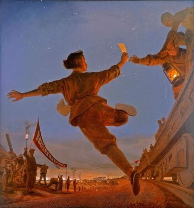 Летающие люди картина