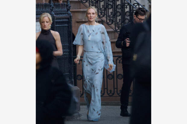 Ума Турман пришла на свадьбу дочери в платье за сотни тысяч рублей