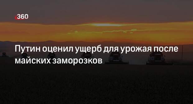 Путин заявил о гибели 1% урожая после майских заморозков