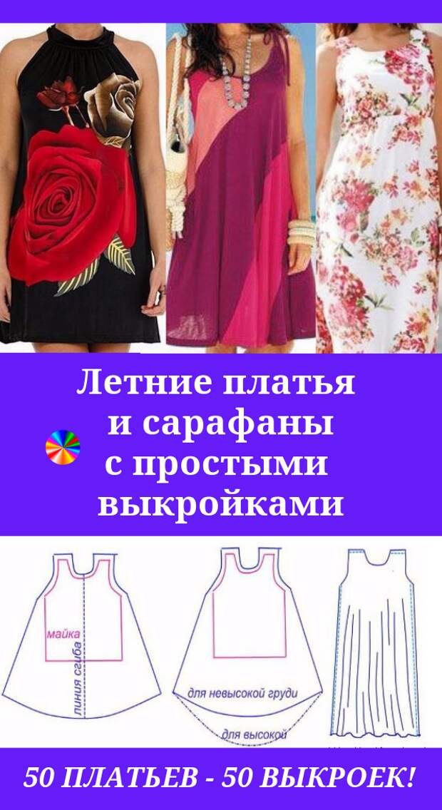 Платье – самая лучшая одежда на лето! Легкое и прохладное платье спасет от летней жары и позволит коже дышать. Сегодня вашему вниманию предлагаю простые выкройки платьев на лето, которые можно сшить своими руками.