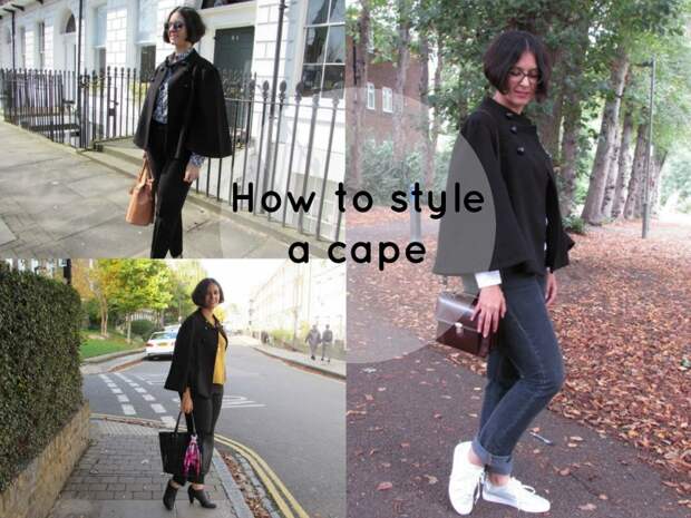 How to wear a cape in autumn