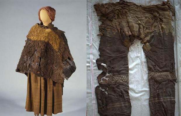 Контрастные клетчатые наряды женщины из Хюлдремоса.
