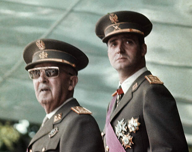 Генерал Франко с Хуаном Карлосом, 1973 год. Фото: AP