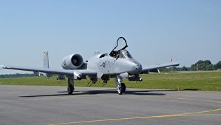 Американский штурмовик А-10 в Эстонии. Архивное фото