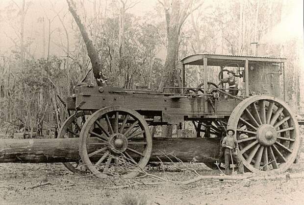 Паровой трактор "Steam whim" 1897 года ретро техника, трактор
