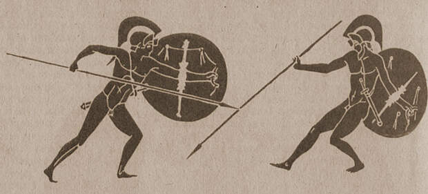 Древнегреческое изображение поединка Ахилллеса с Гектором