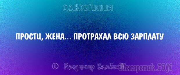 Одностишия, подтверждающие, что краткость – сестра таланта