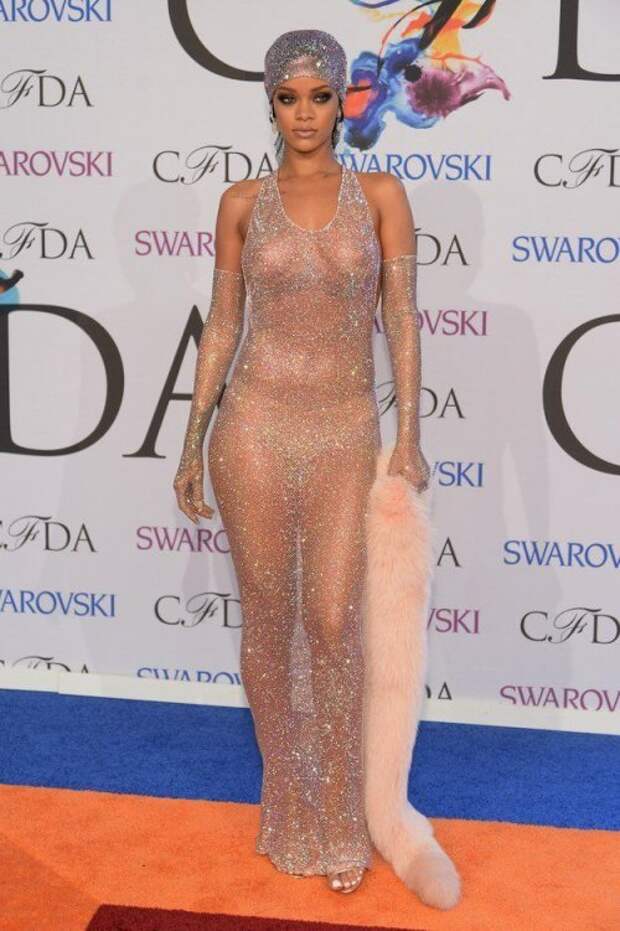 Рианна шокировала своим нарядом на церемонии награждения CFDA (19 фото)