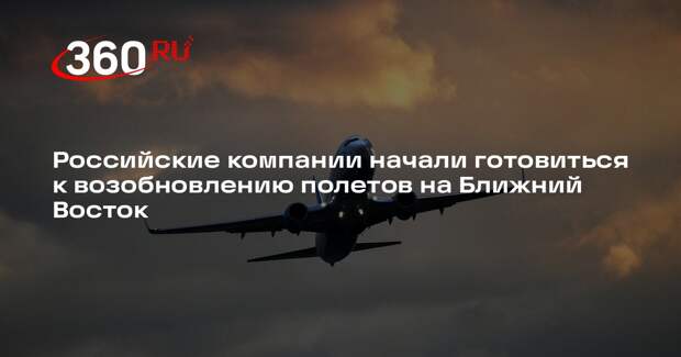 Российские компании начали готовиться к возобновлению полетов на Ближний Восток