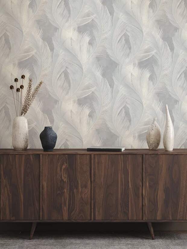 Обои Euro Decor Phoenix 7216-11 серый мотив, на флизелиновой основе
