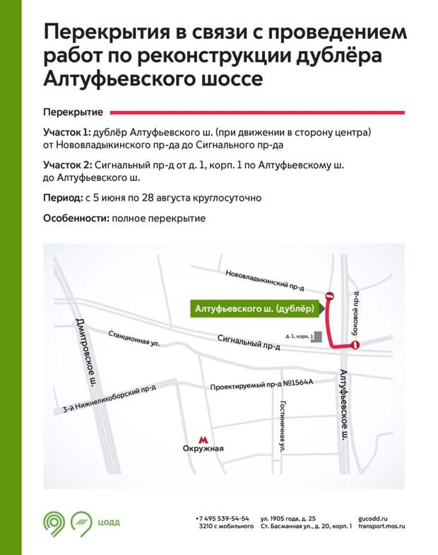 На нескольких улицах на западе и северо-востоке Москвы временно изменится схема движения