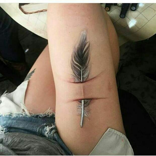Тату со шрамами