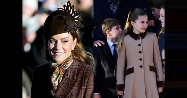 Кейт Миддлтон и принц Уильям с детьми посетили рождественскую службу