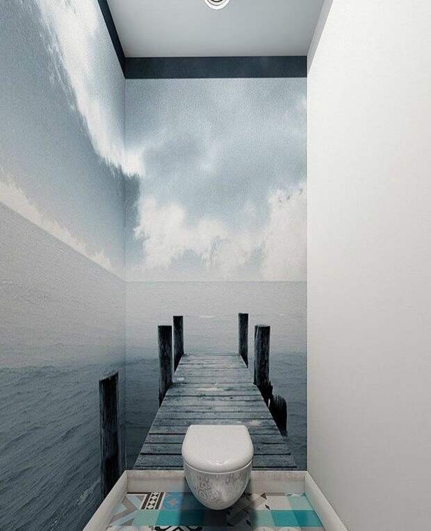 Неповторимый оригинальный дизайн туалетной комнаты