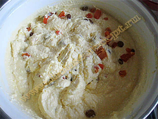 Творожная масса для пасхи с сухофруктами и орехами