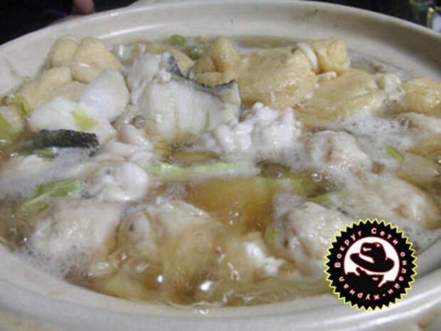 Shirako с вареными молоками.
