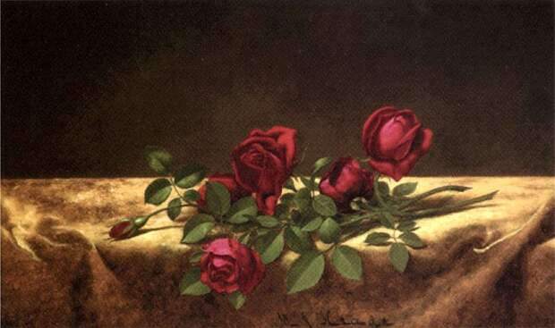 File:Martin Johnson Heade - 'Roses Lying on Gold Velvet', oil on canvas, c. 1883-1900,.jpg
