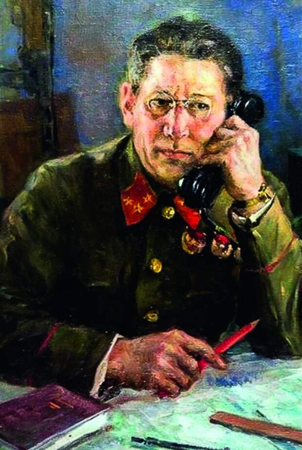 Ф. Модоров. Портрет генерал-лейтенанта М.А. Пуркаева. 1942 год.