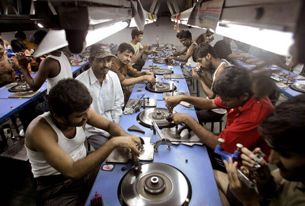 Цех по обработке алмазов в Мумбаи