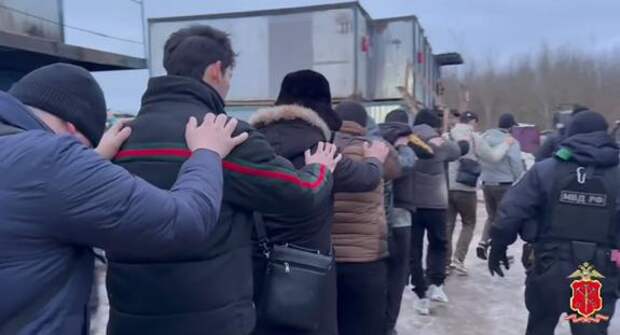 В Ломоносовском районе на стройке задержали более 50 нелегальных мигрантов
