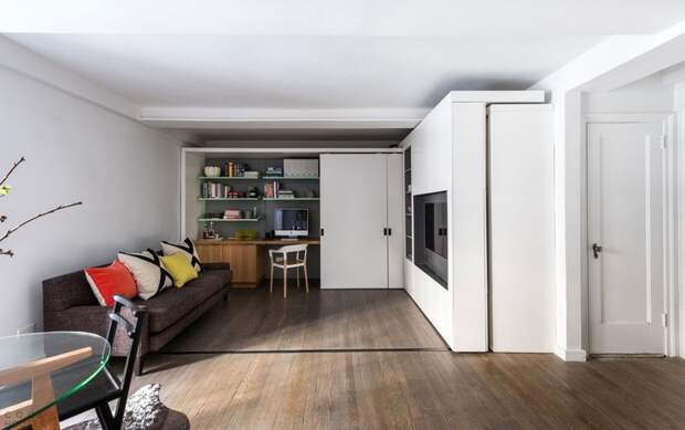 Квартира-траснформер в Нью-Йорке: 5 комнат на 36 кв метрах дизайн, интерьер, квартира, ремонт