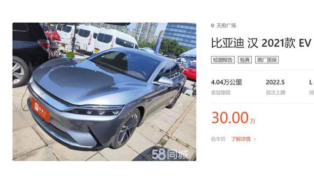 Цена б/у BYD Han