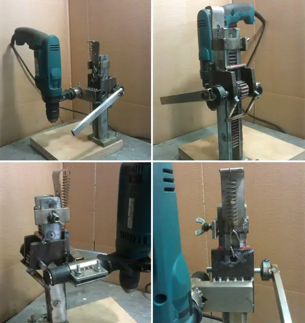 Сверлильный станок из автомобильного домкрата и дрели
