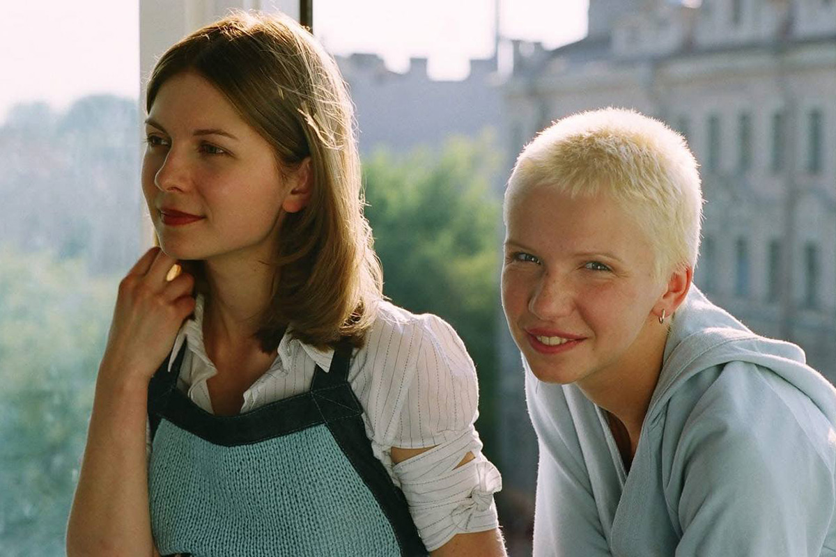 Екатерина Федулова и Ирина Рахманова на съемках фильма «Питер FM»