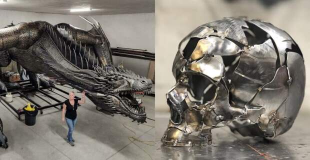 Металл, который оживает: 22 работы, от кованых роз до огромных драконов