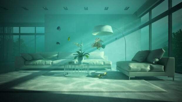 Футуристичное предсказание: подводное жилье для любителей водных видов спорта.