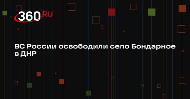 Минобороны сообщило об освобождении села Бондарного в ДНР