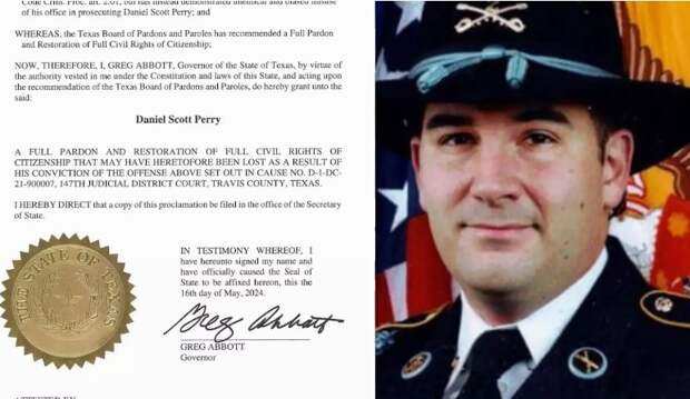 Глава Техаса Эбботт помиловал осужденного на 25 лет за убийство члена BLM сержанта Перри