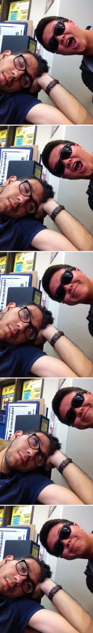 Was In The Library Sleeping. This Random Guy Uses My Phone To Take Selfies Of Me. For A While I Had No Idea, Then I Woke Up