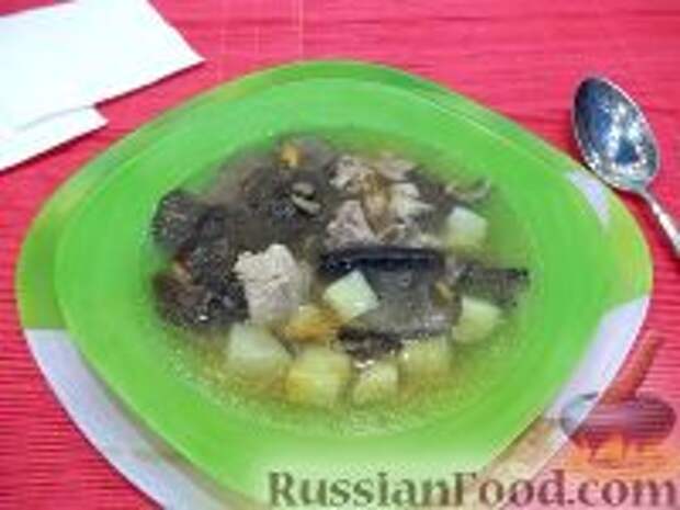 Фото к рецепту: Грибной суп с мясом