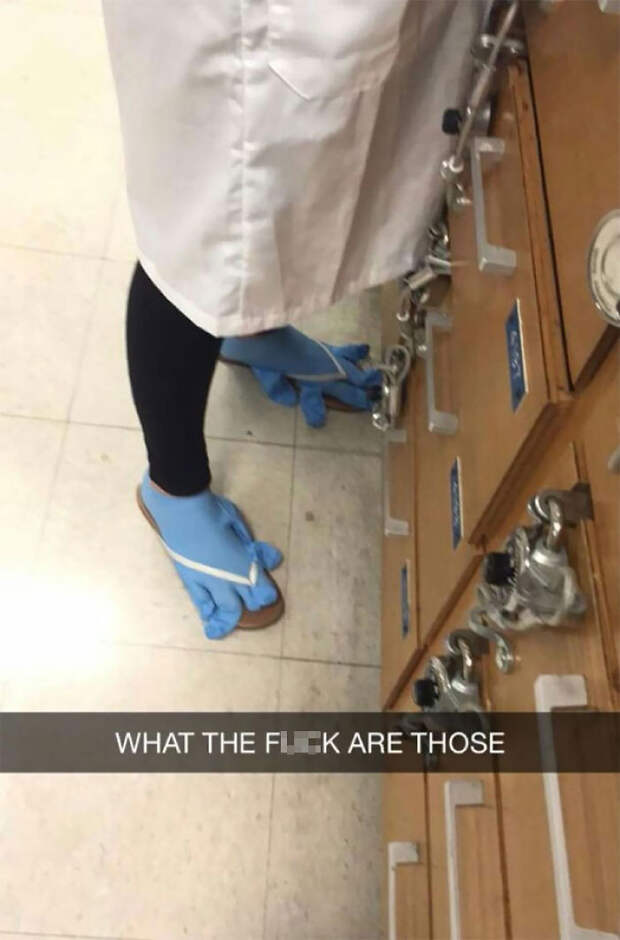 Someone In Our Lab Forgot Proper Attire Today